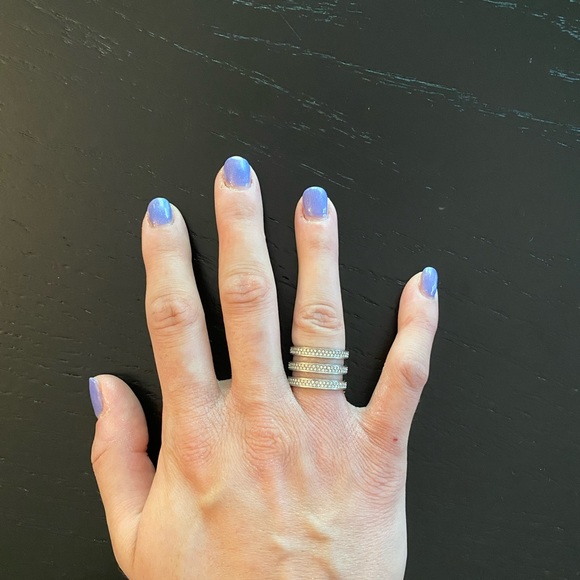 Michael Kors Pave Tri Stack Ring 8 - Picture 8 of 8